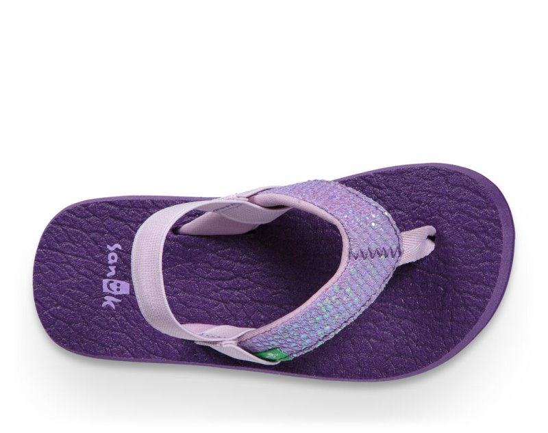 Sanuk Yoga Glitter Kids' Sandals Purple | Canada 301BEX